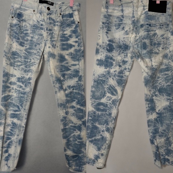 Mens‎ Rocawear Blak Slim Fit Bleach Washed 100% Cotton Jeans 30x30 - Picture 1 of 6